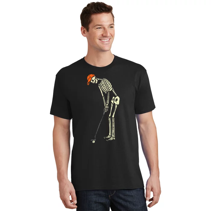 Skeleton Golf Funny Halloween Golfing Sports T-Shirt