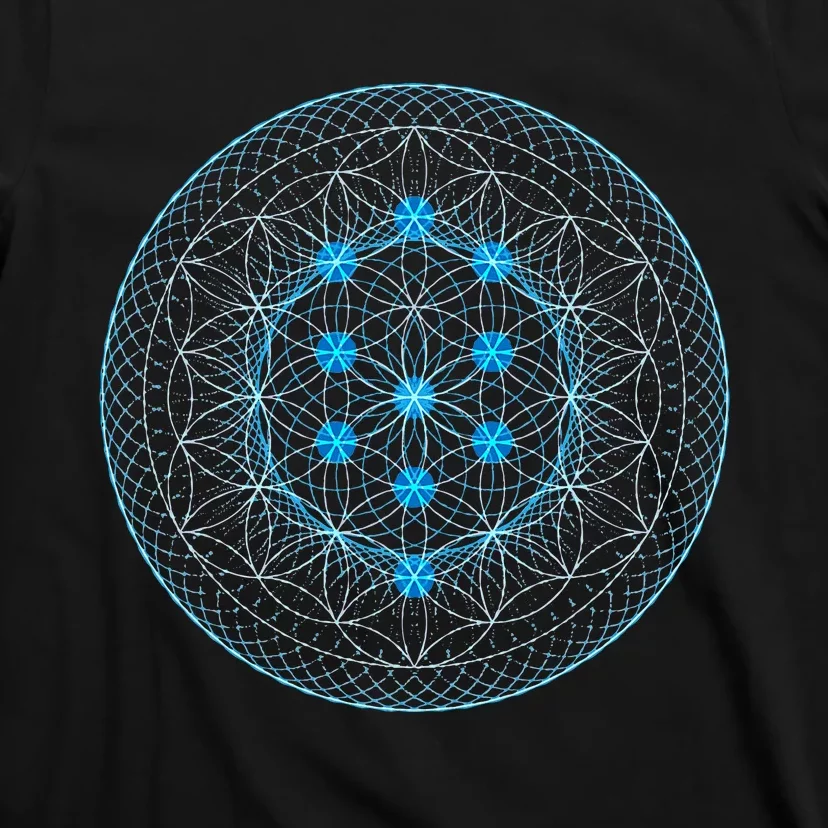 Sacred Geometry Flower Of Life With Kabbalah T-Shirt