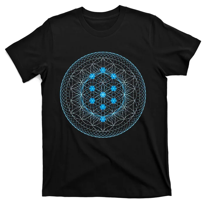 Sacred Geometry Flower Of Life With Kabbalah T-Shirt