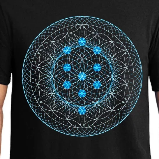 Sacred Geometry Flower Of Life With Kabbalah Pajama Set