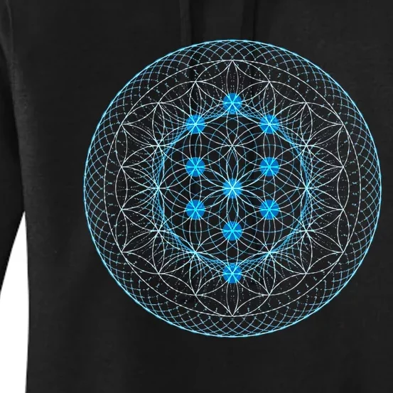 Sacred Geometry Flower Of Life With Kabbalah Women's Pullover Hoodie