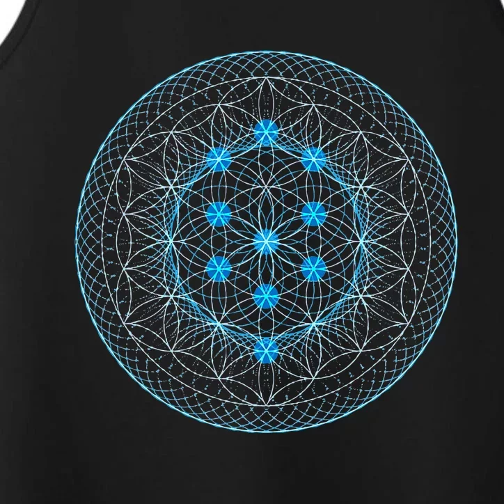 Sacred Geometry Flower Of Life With Kabbalah Performance Tank