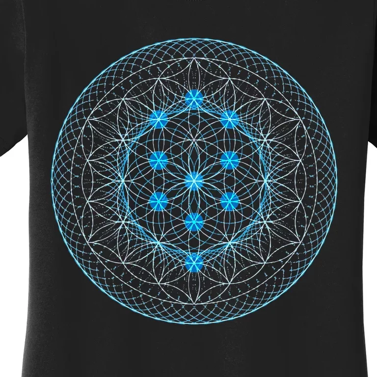 Sacred Geometry Flower Of Life With Kabbalah Women's T-Shirt