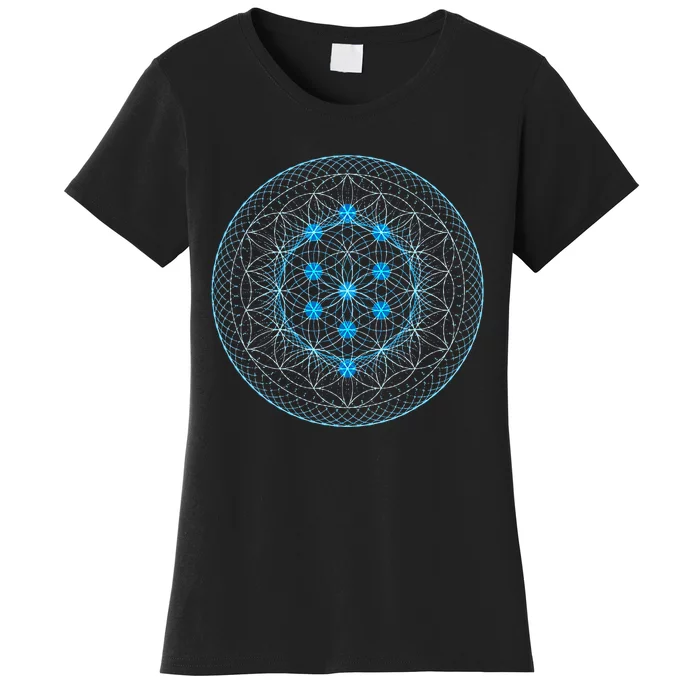 Sacred Geometry Flower Of Life With Kabbalah Women's T-Shirt