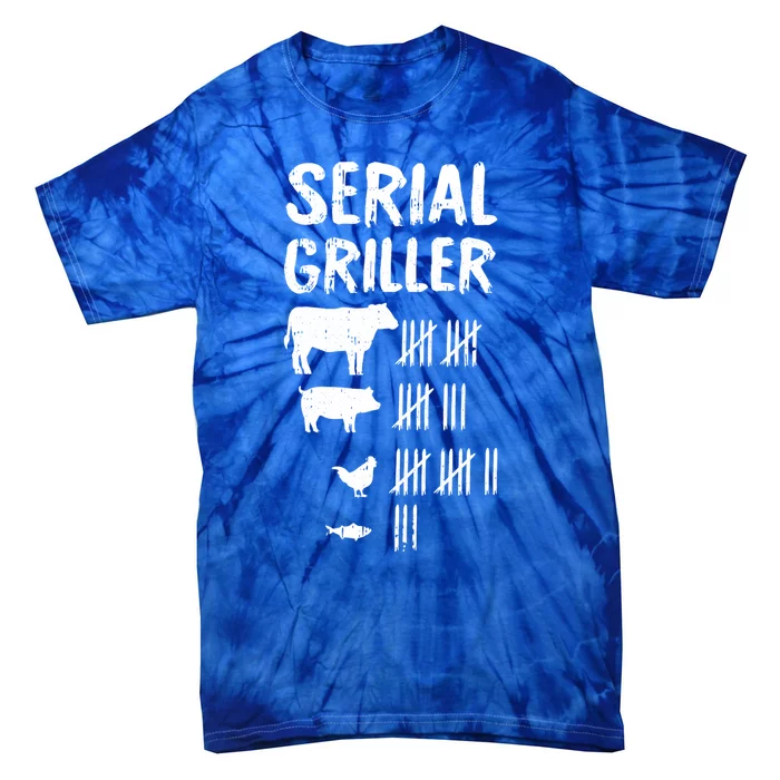 Serial Griller Fathers Day Funny Grilling Grill Bbq Master Great Gift Tie-Dye T-Shirt