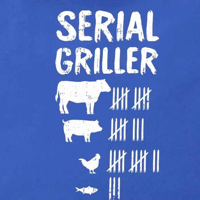 Serial Griller Fathers Day Funny Grilling Grill Bbq Master Great Gift Zip Tote Bag