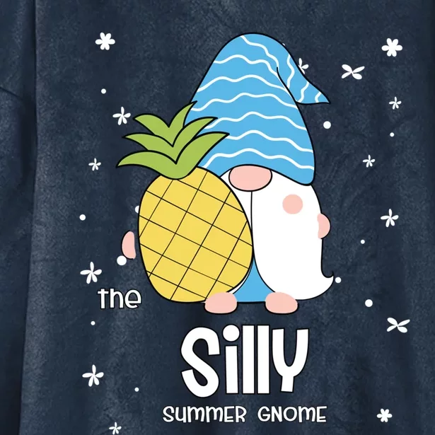 Silly Gnome Funny Summer Matching For Family Cute Gift Hooded Wearable Blanket