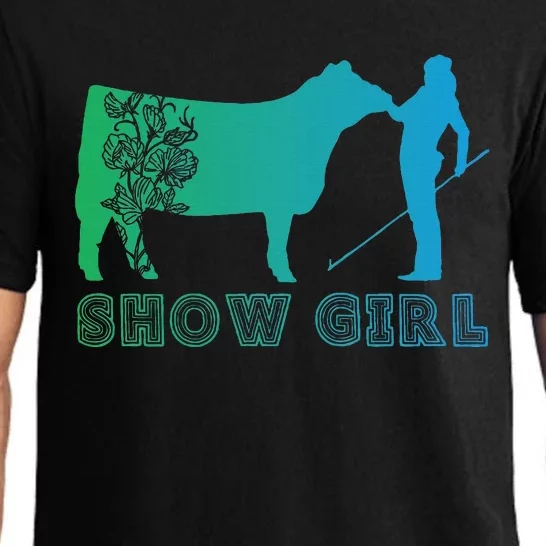 Show Girl Fun Livestock Cattle Showing Pajama Set