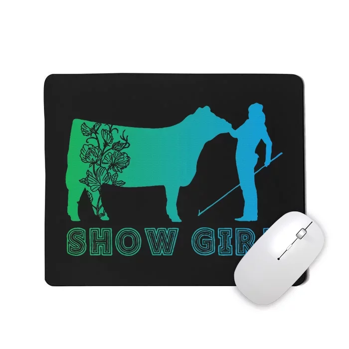 Show Girl Fun Livestock Cattle Showing Mousepad