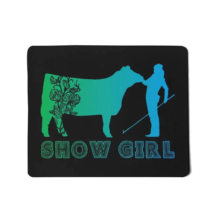 Show Girl Fun Livestock Cattle Showing Mousepad