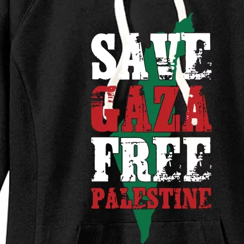 Save Gaza Free Palestine Women's Fleece Hoodie