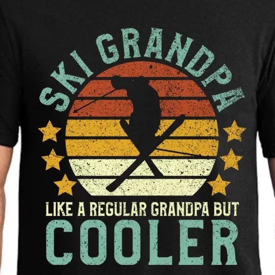 Ski Grandpa Funny Gift Funny Grandfather Skier & Skiing Lover Gift Pajama Set