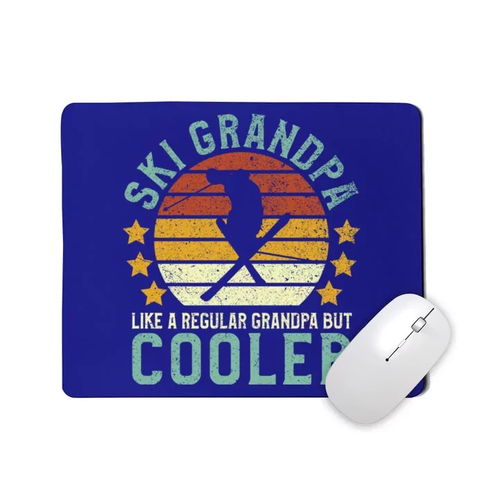 Ski Grandpa Funny Gift Funny Grandfather Skier & Skiing Lover Gift Mousepad