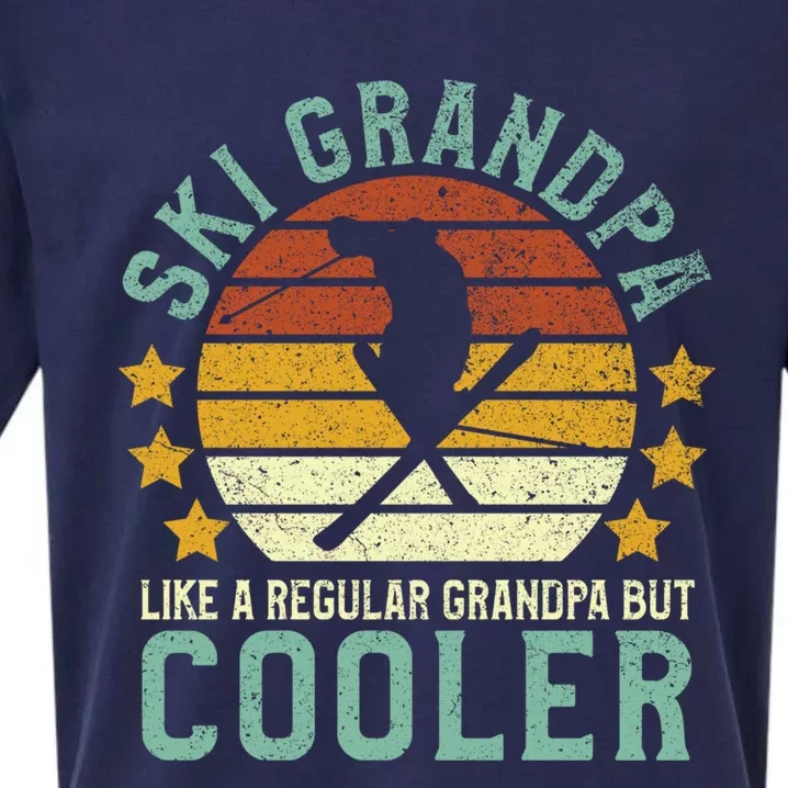 Ski Grandpa Funny Gift Funny Grandfather Skier & Skiing Lover Gift Sueded Cloud Jersey T-Shirt