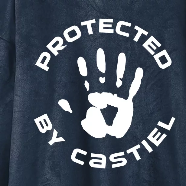 Supernatural Gifts For Her Christmas Gift Protected By Castiel Supernatural Fami Hooded Wearable Blanket