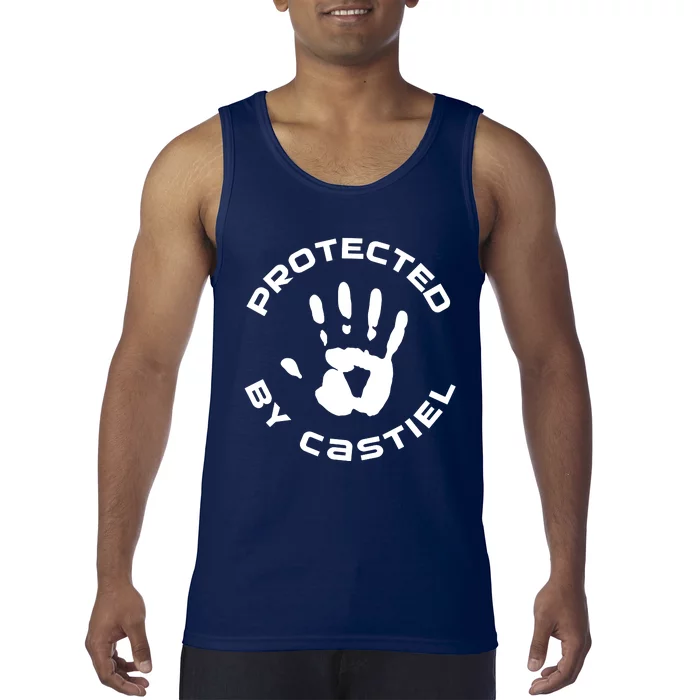 Supernatural Gifts For Her Christmas Gift Protected By Castiel Supernatural Fami Tank Top