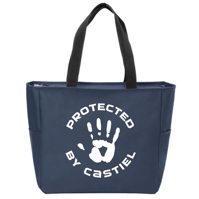 Supernatural Gifts For Her Christmas Gift Protected By Castiel Supernatural Fami Zip Tote Bag