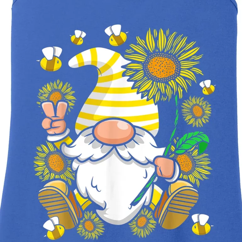 Sunflower Gnome Funny Hippie Gnome Gift Ladies Essential Tank