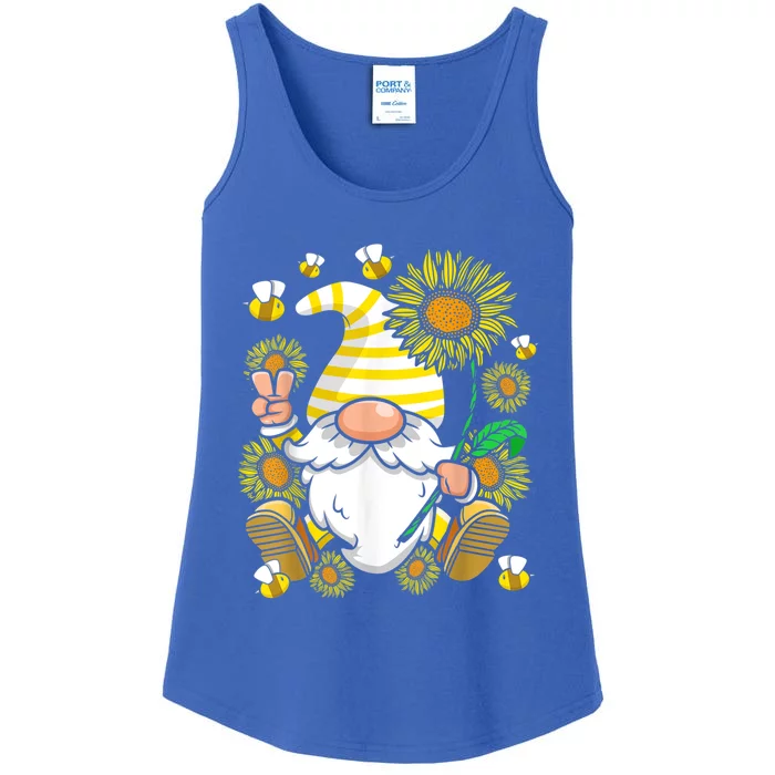 Sunflower Gnome Funny Hippie Gnome Gift Ladies Essential Tank