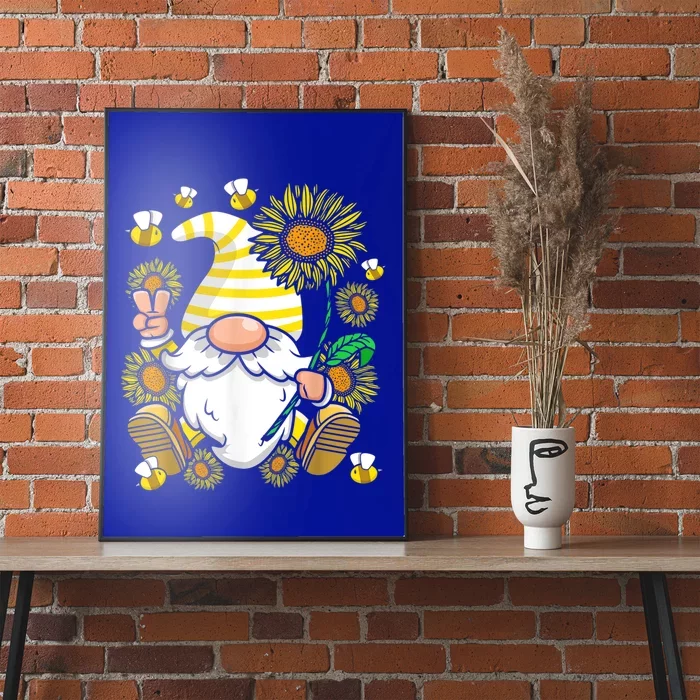 Sunflower Gnome Funny Hippie Gnome Gift Poster