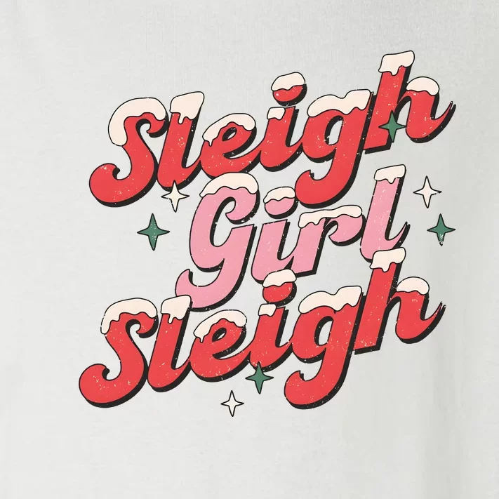 Sleigh Girl Funny Christmas Holiday Toddler Long Sleeve Shirt