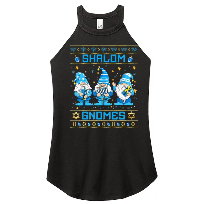 Shalom Gnomes Funny Ugly Hanukkah Sweater Chanukah Women’s Perfect Tri Rocker Tank