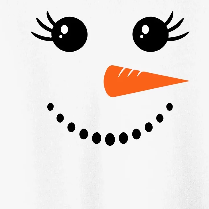 Snowman Girl Face For Girls Christmas Winter Toddler T-Shirt