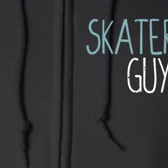 Skater Guy Funny Skates Ice Skating Boy Figure Skaters Full Zip Hoodie