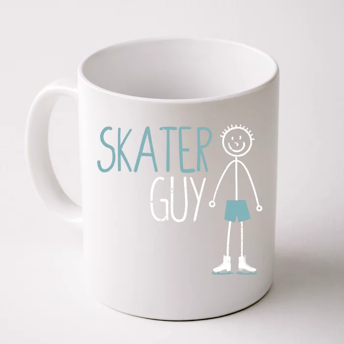 Skater Guy Funny Skates Ice Skating Boy Figure Skaters Front & Back Coffee Mug