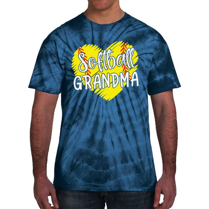 Softball Grandma For Women Baller Grandma Mother's Day Tie-Dye T-Shirt