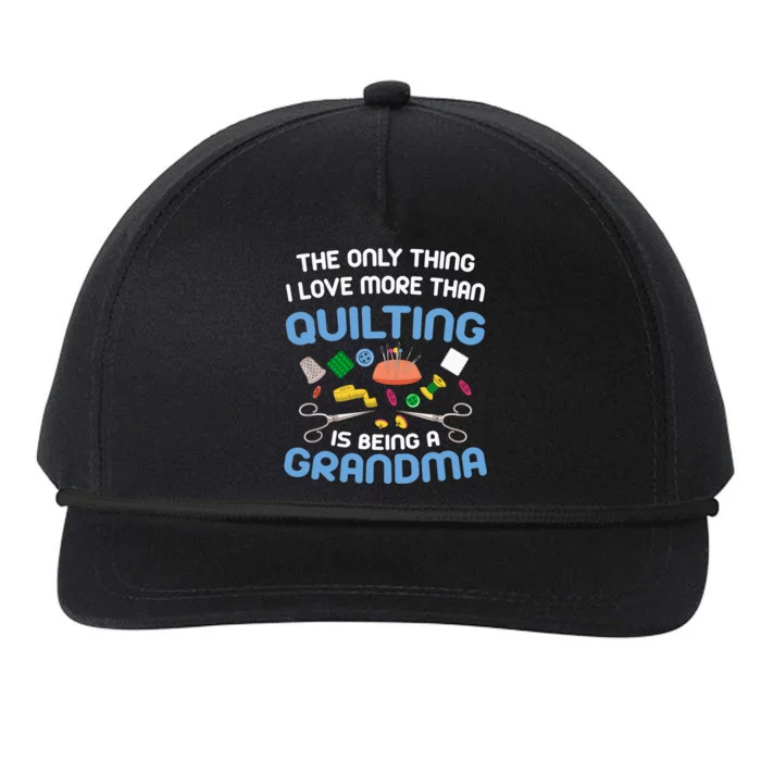 Sewing Gift For Grandma Sew Hobby Funny Saying Quilting Gift Snapback Five-Panel Rope Hat