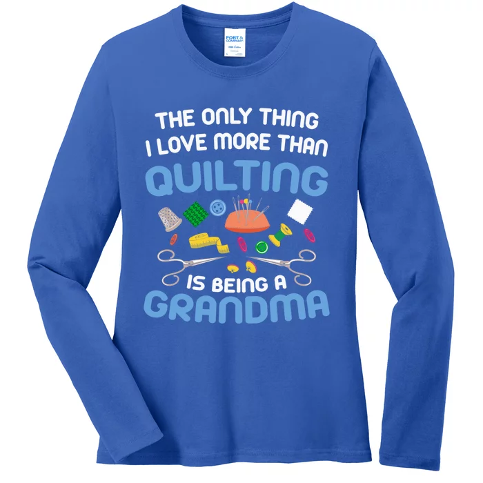 Sewing Gift For Grandma Sew Hobby Funny Saying Quilting Gift Ladies Long Sleeve Shirt