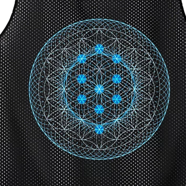 Sacred Geometry Flower Of Life With Kabbalah Tree Mesh Reversible Basketball Jersey Tank