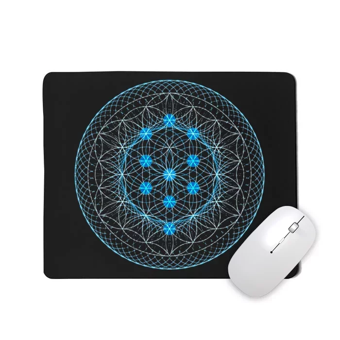 Sacred Geometry Flower Of Life With Kabbalah Tree Mousepad