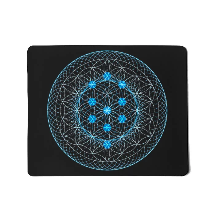 Sacred Geometry Flower Of Life With Kabbalah Tree Mousepad