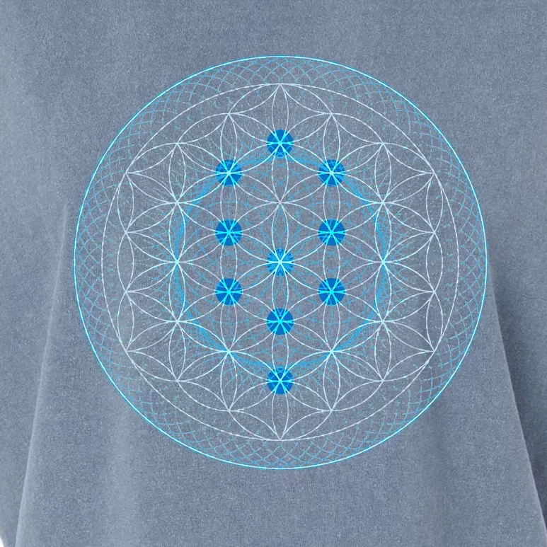 Sacred Geometry Flower Of Life With Kabbalah Tree Garment-Dyed Women's Muscle Tee