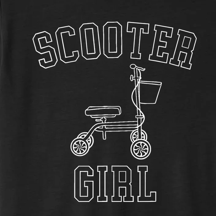 Scooter Girl Funny Broken Foot Ankle Injury Surgery Recovery ChromaSoft Performance T-Shirt