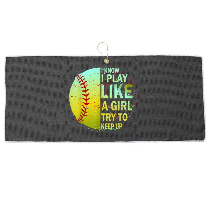 Softball Gift For Girls Large Microfiber Waffle Golf Towel