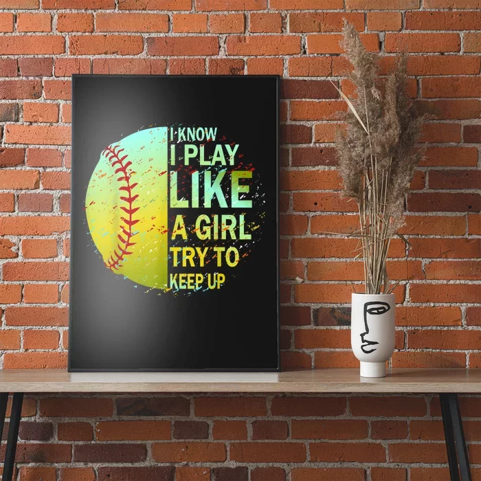 Softball Gift For Girls Poster