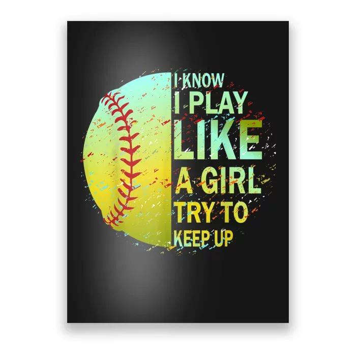 Softball Gift For Girls Poster