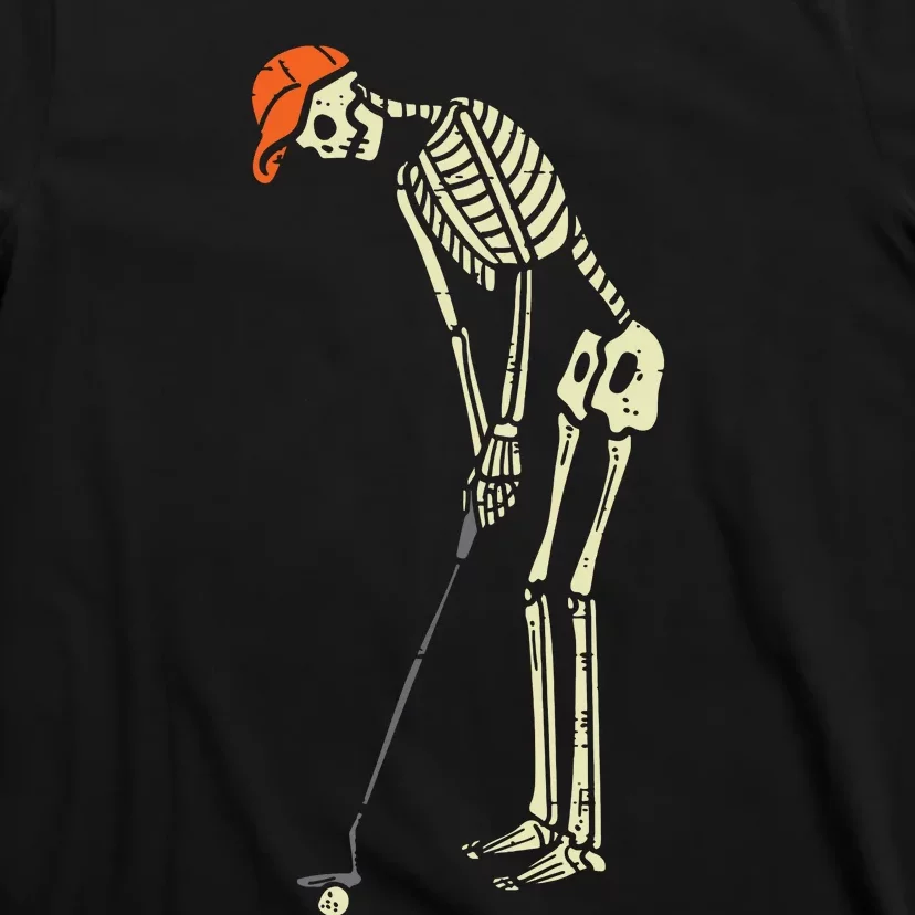 Skeleton Golf Funny Halloween Golfing Sports Golfer T-Shirt