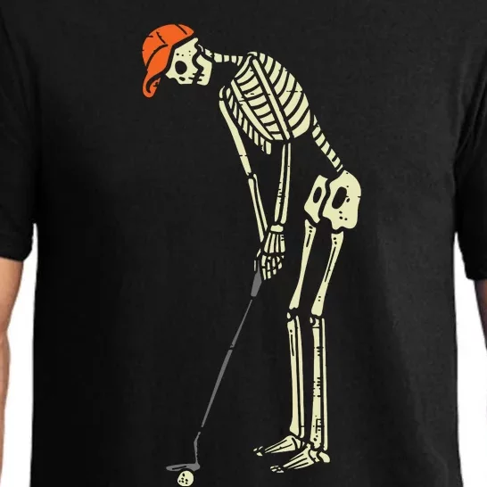 Skeleton Golf Funny Halloween Golfing Sports Golfer Pajama Set