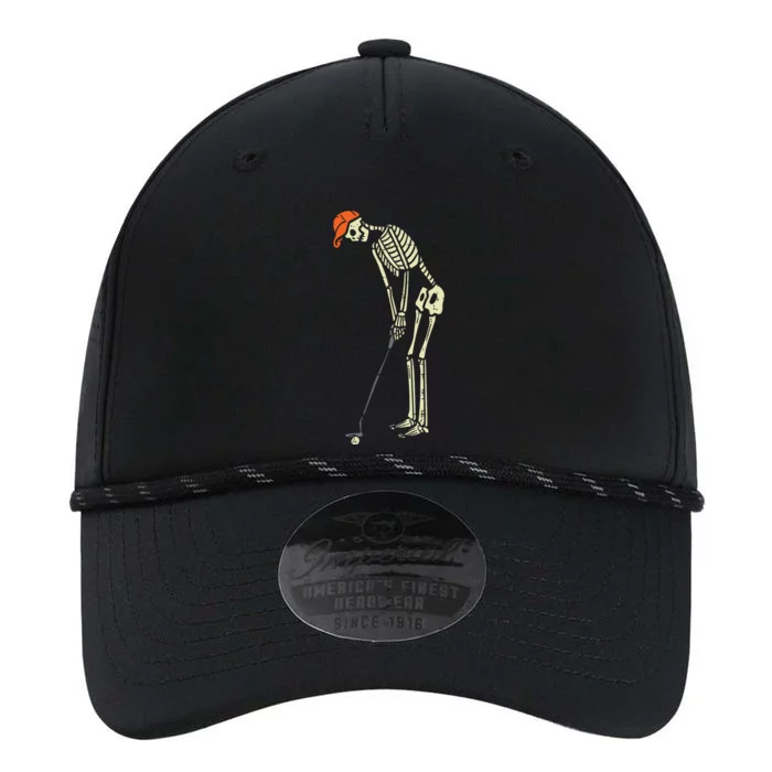 Skeleton Golf Funny Halloween Golfing Sports Golfer Performance The Dyno Cap