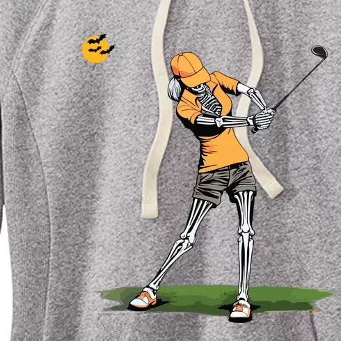 Skeleton Golf Funny Halloween Golfing Sports Golfer Women Women's Fleece Hoodie