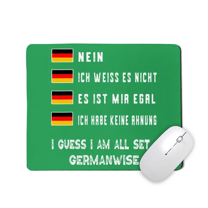 Speaking German Funny Deutsch Student German Language Mousepad