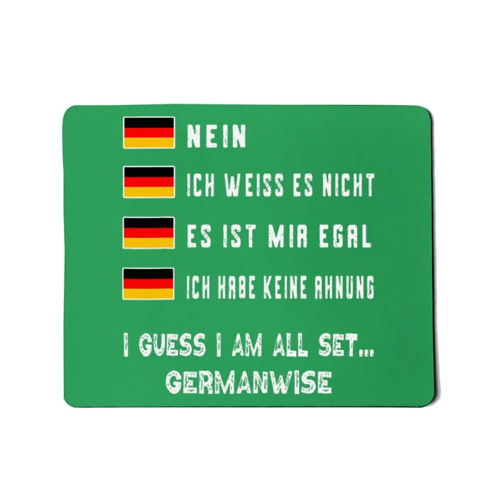 Speaking German Funny Deutsch Student German Language Mousepad