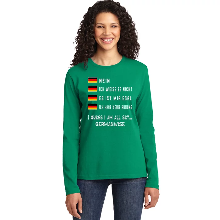 Speaking German Funny Deutsch Student German Language Ladies Long Sleeve Shirt