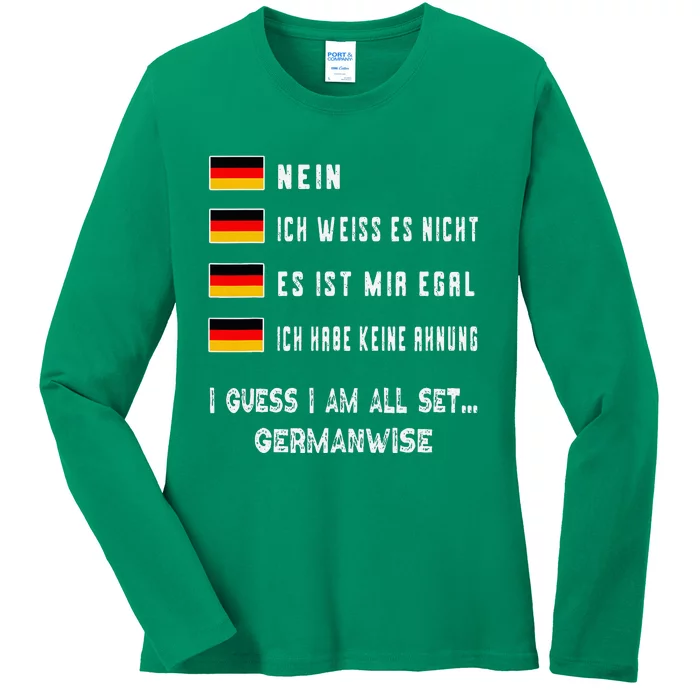 Speaking German Funny Deutsch Student German Language Ladies Long Sleeve Shirt