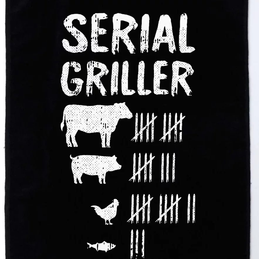 Serial Griller Fathers Day Funny Grilling Grill BBQ Master Platinum Collection Golf Towel