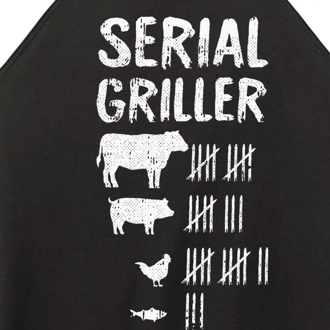 Serial Griller Fathers Day Funny Grilling Grill BBQ Master Women’s Perfect Tri Rocker Tank